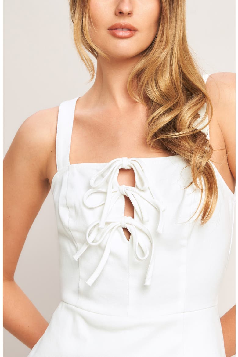 Denim Short Romper, Alternate, color, WHITE DENIM