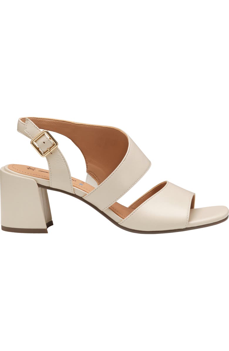 Johnston & Murphy Everly Asymmetric Slingback Sandal, Alternate, color, Bone Glove Leather