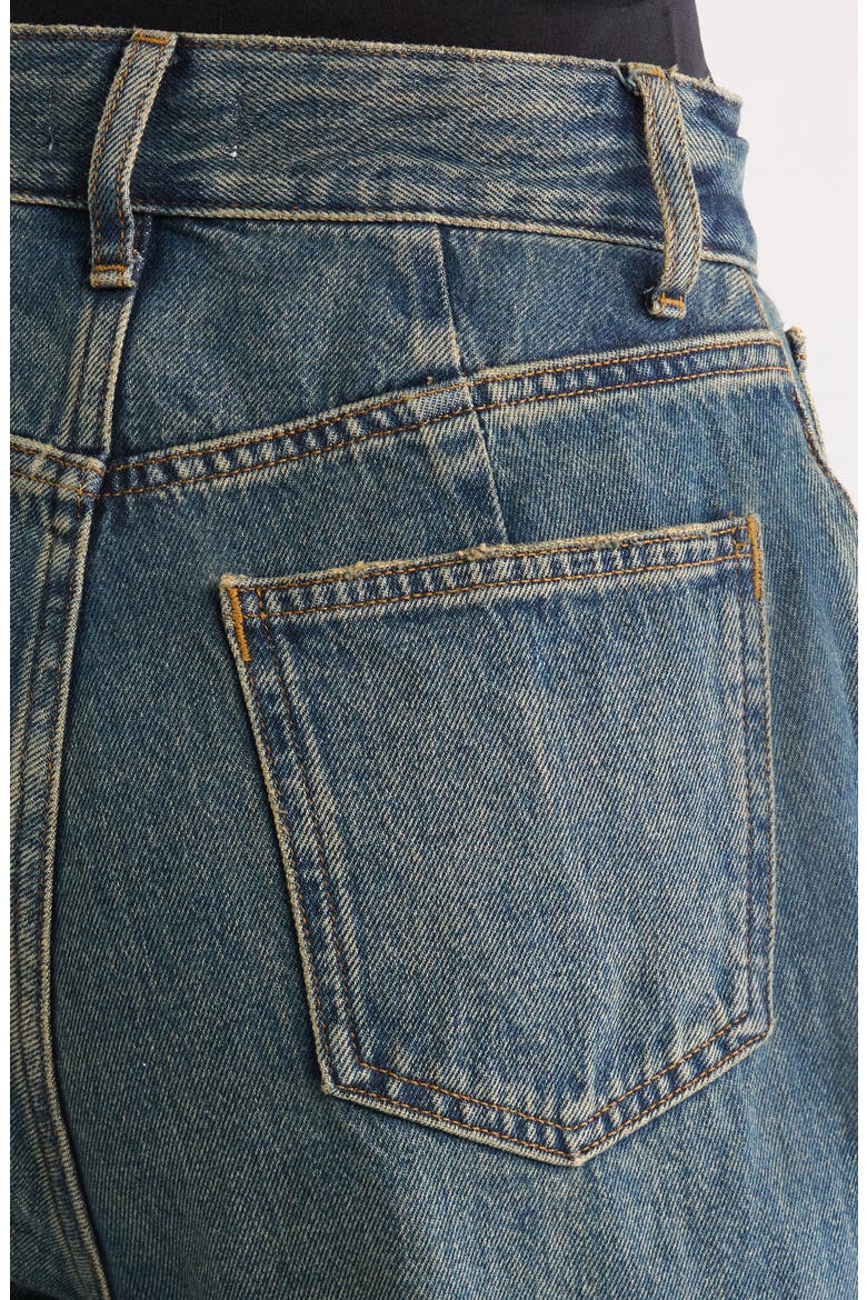 The Khloé High Waist Patch Denim Straight Leg Jeans, Alternate, color, INDIGO1095