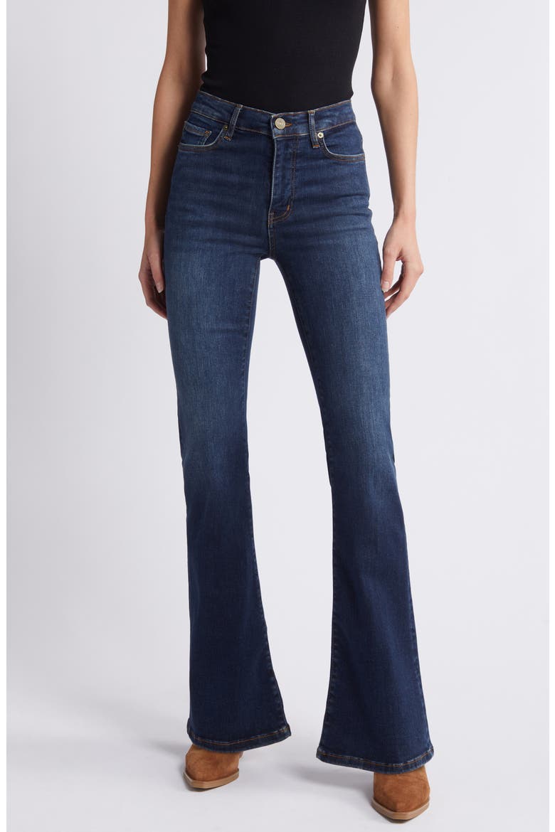 Le Easy High Waist Flare Jeans, Main, color, MOONFLOWER