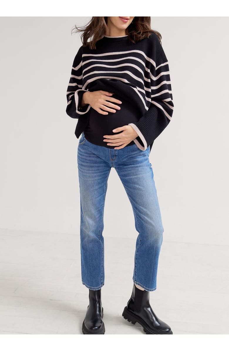 HATCH The Over The Bump Straight Maternity Jean, Alternate, color, Indigo