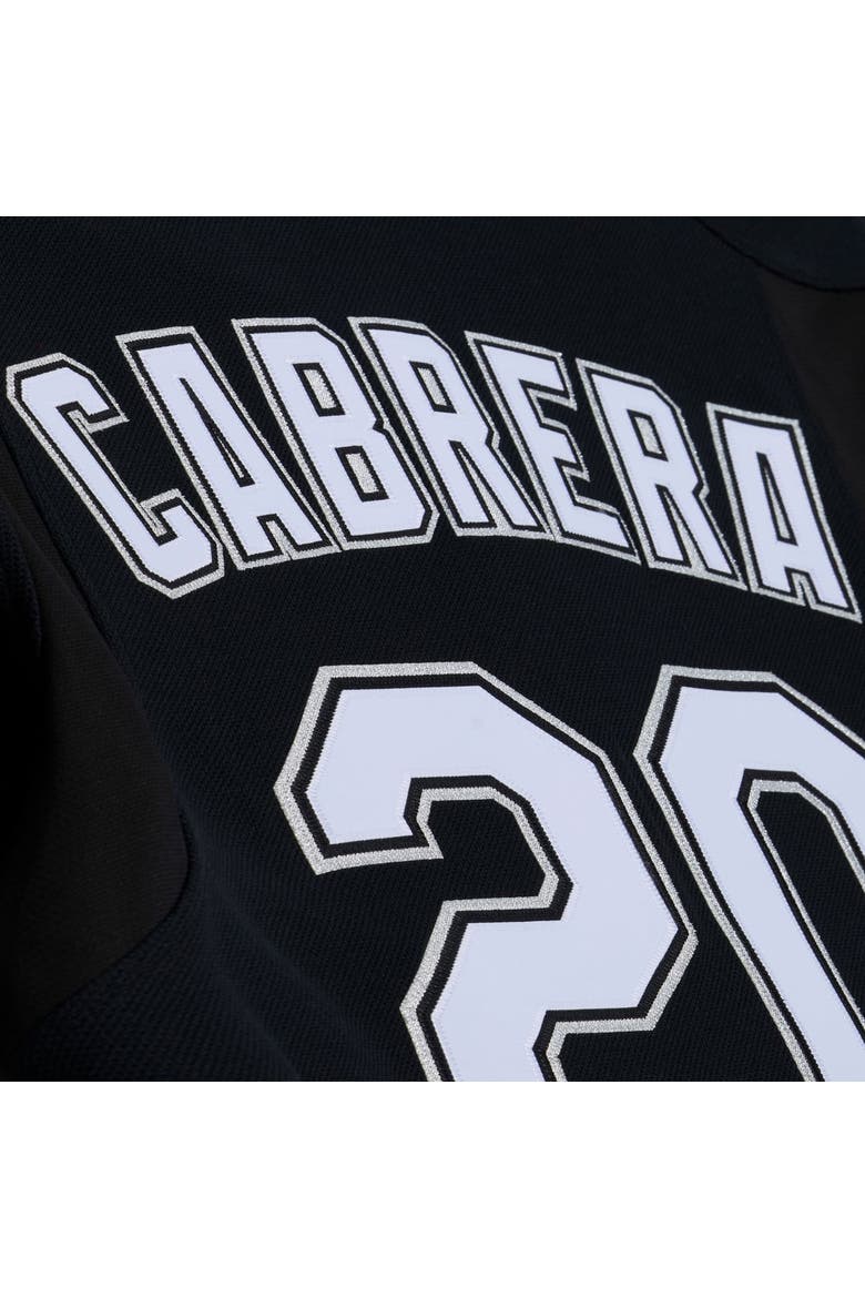 Men's Mitchell & Ness Miguel Cabrera Black Florida Marlins 2003 Cooperstown Mesh Batting Practice Button-Up Jersey, Alternate, color, Black