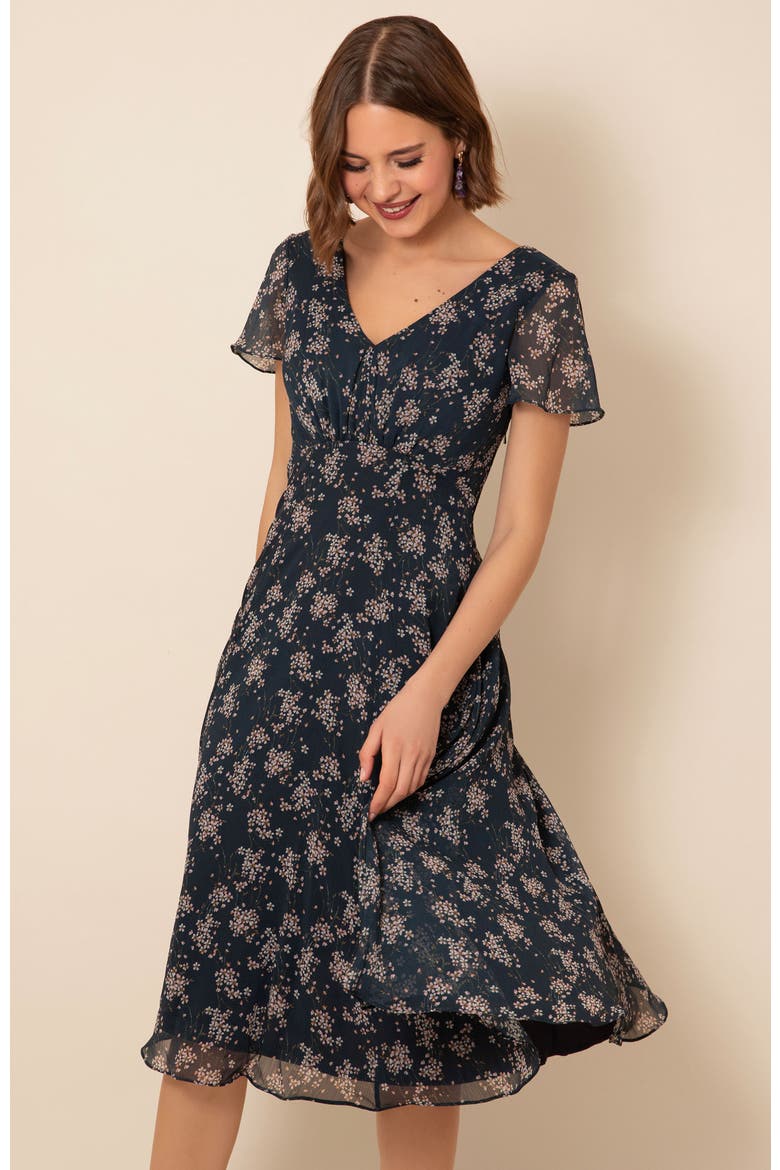 Miranda Dress, Alternate, color, Ditsy Navy Floral