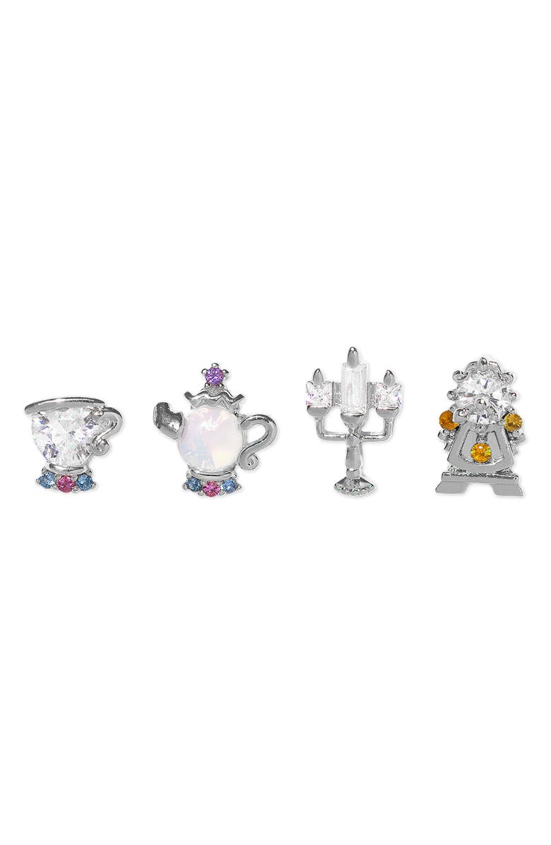Girls Crew Disney Be Our Guest Stud Earrings Set, Main, color, Silver