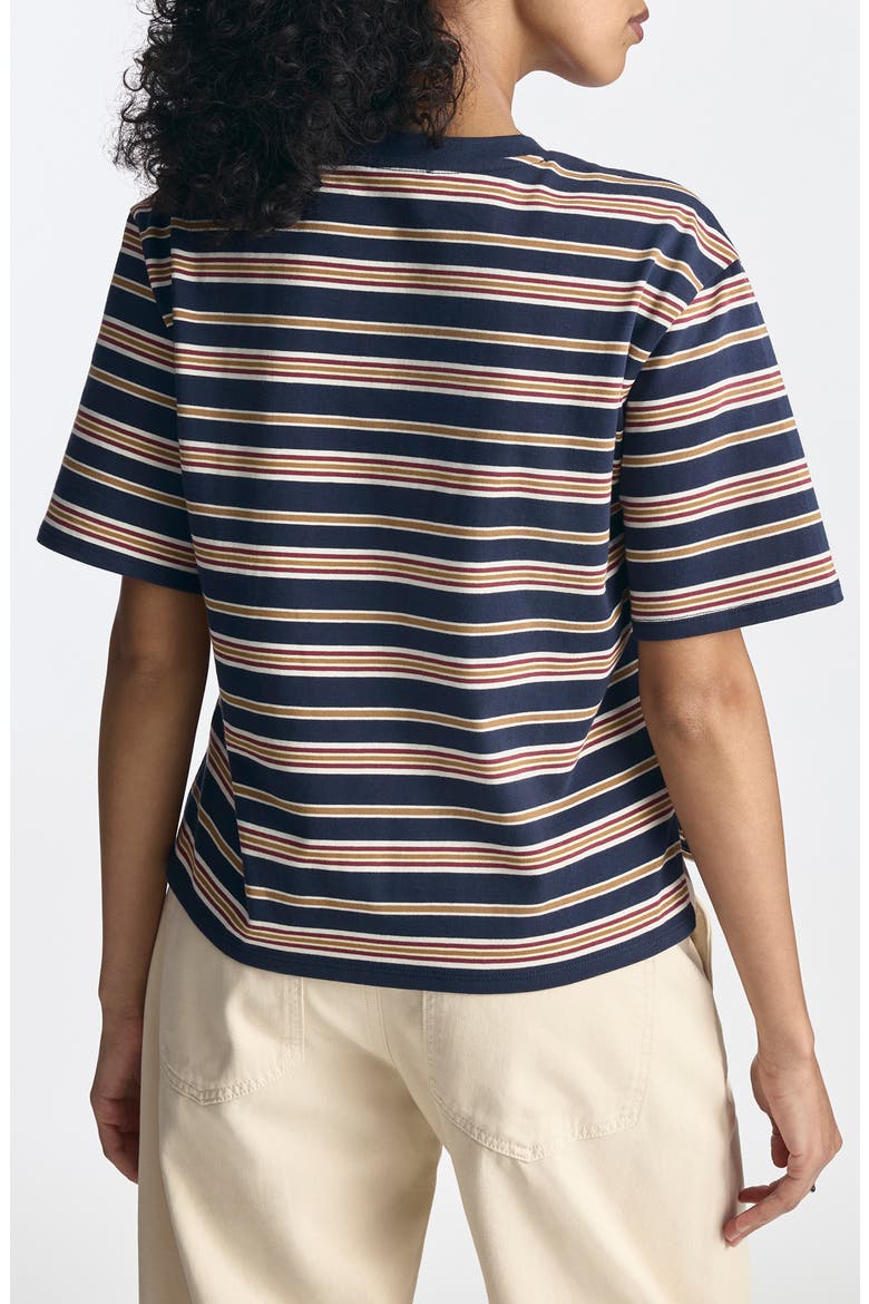 Stripe Cotton Jersey T-Shirt, Alternate, color, POLAR NIGHT STRIPE