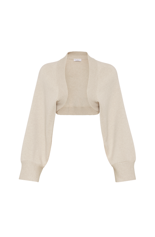 Brunello Cucinelli Cashmere Shrug Cardigan In Neutral