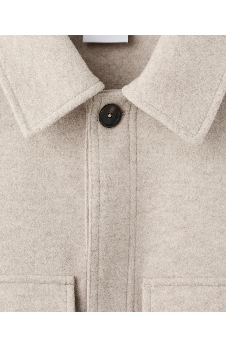 MANGO Flannel Pocket Overshirt, Alternate, color, Sand