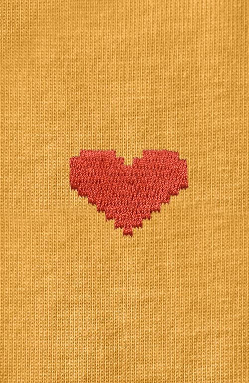 DALIX DALIX WOMENS PIXEL HEART JERSEY RELAXED TEE 