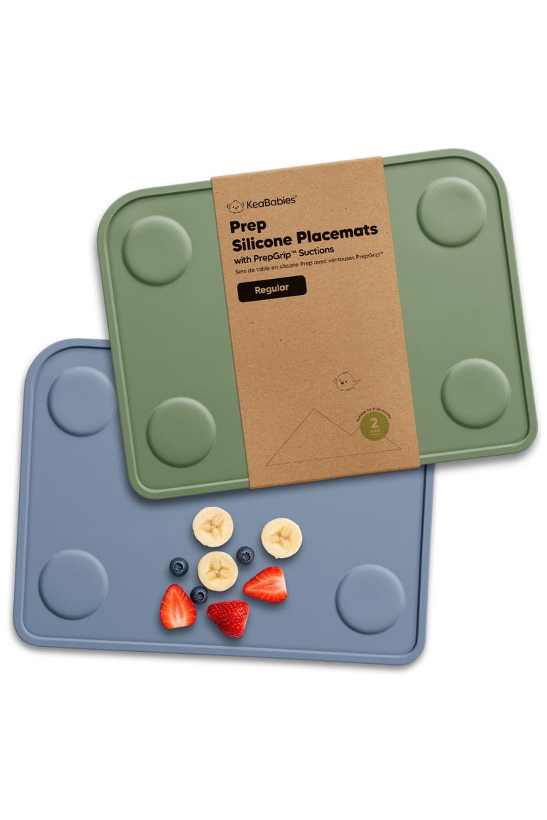 2-Pack Prep Silicone Placemats, Main, color, Slate