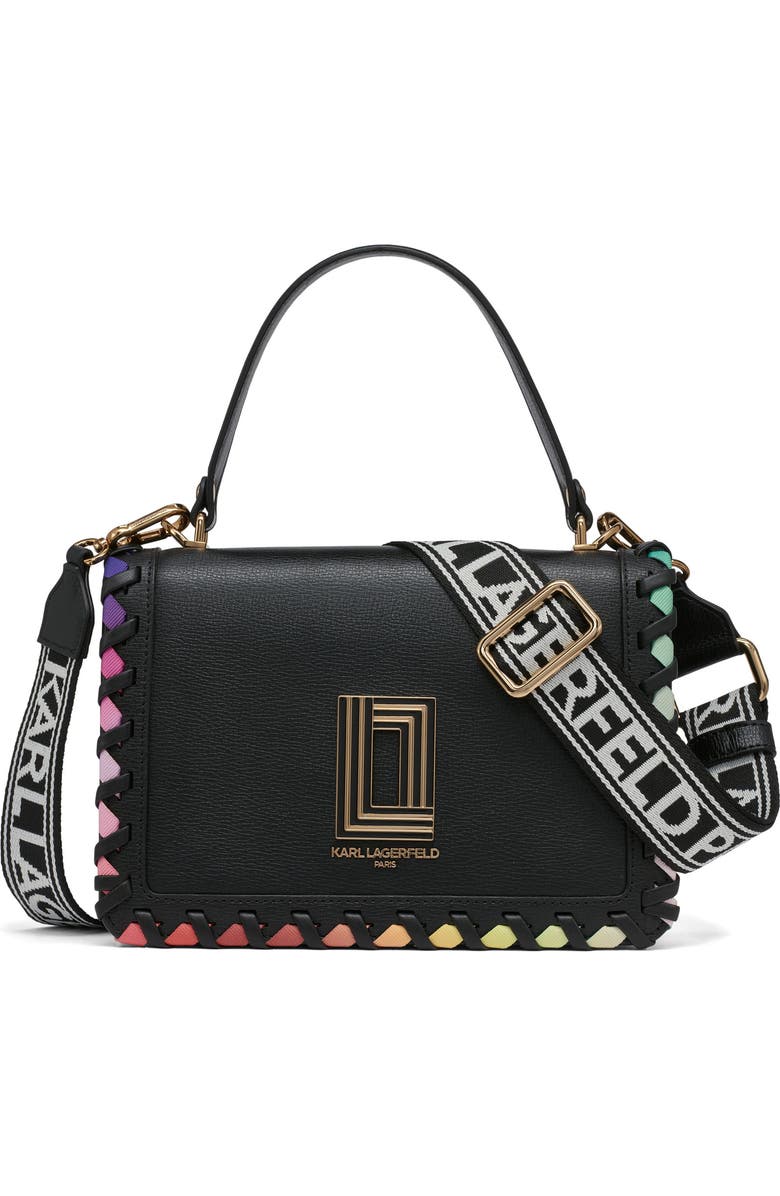 KARL LAGERFELD PARIS Simone Front Flap Crossbody, Main, color,