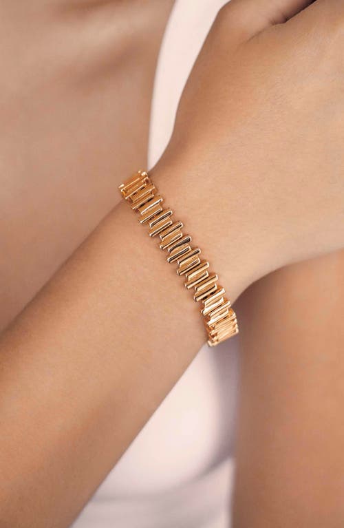 Ettika Chunky Rectangular Link Bracelet In Gold