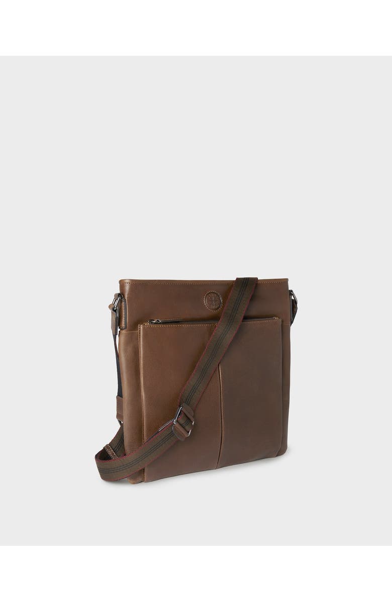 Osprey London The Compass Leather Crossbody Bag, Alternate, color, Tan