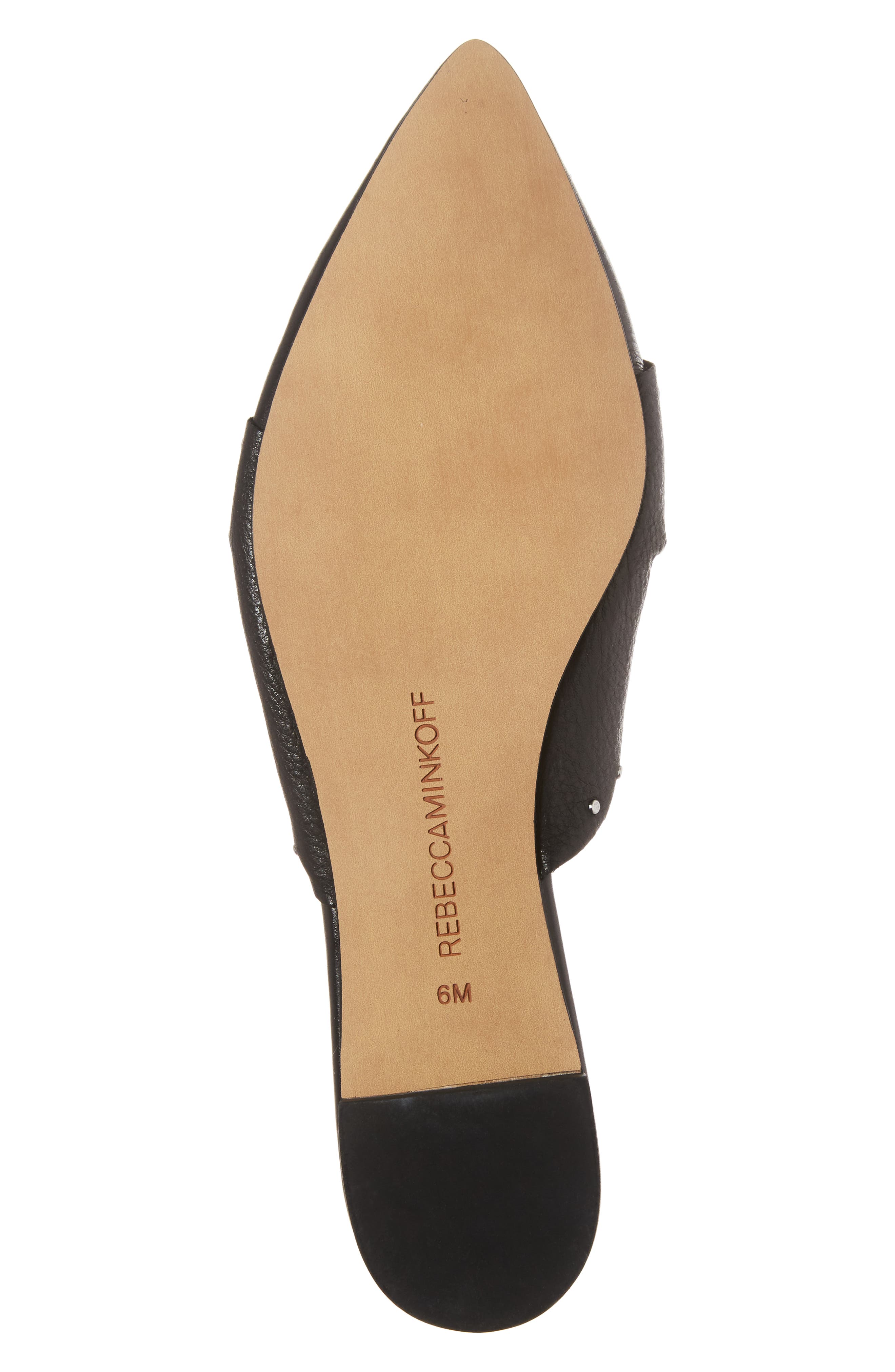 Alexis Stud Knotted Mule, Alternate, color, BLACK LEATHER
