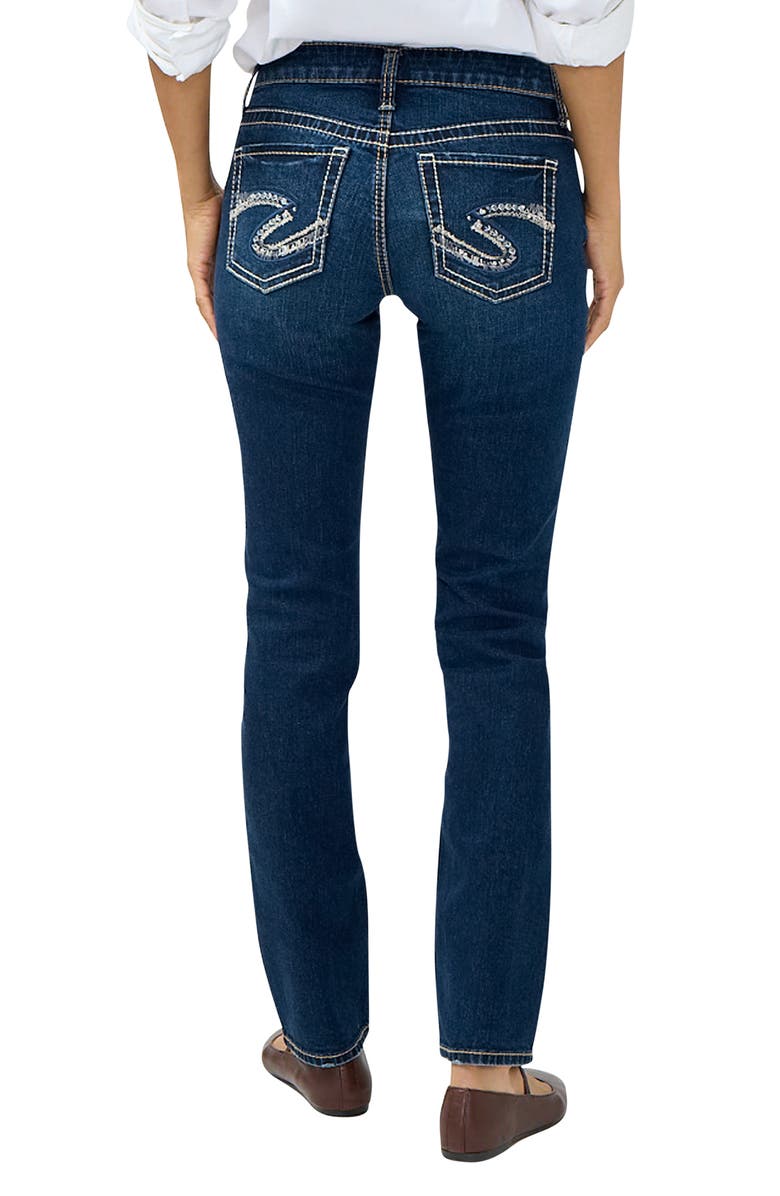 Silver Jeans Co. Suki Curvy Mid Rise Straight Leg Jeans, Alternate, color, Aubrey