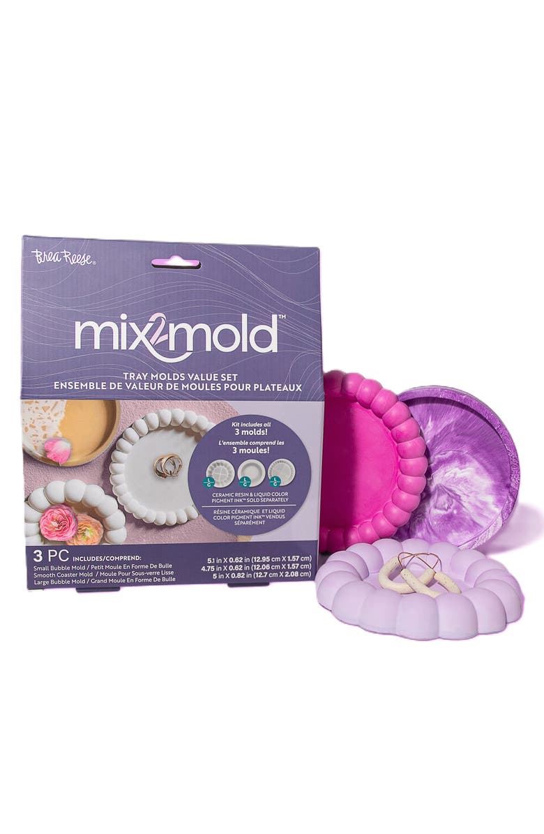 Brea Reese Tray Molds Value Set, 3Pc, Alternate, color, Multicolored