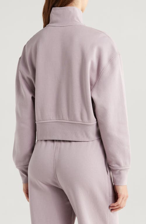 Shop Lunya Reversible Half Zip Sweatshirt In Dawning Mist