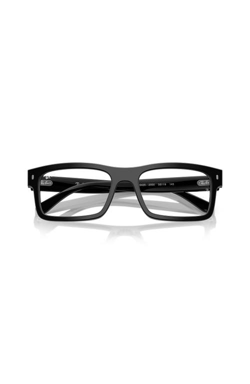 Ray Ban Ray-ban 56mm Rectangle Optical Glasses In Black