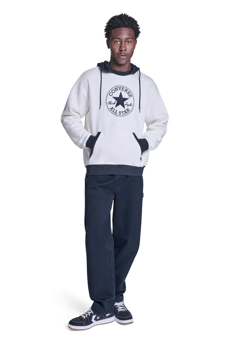 Chuck Taylor Patch Two-Tone Hoodie, Alternate, color, CONVERSE EGRET