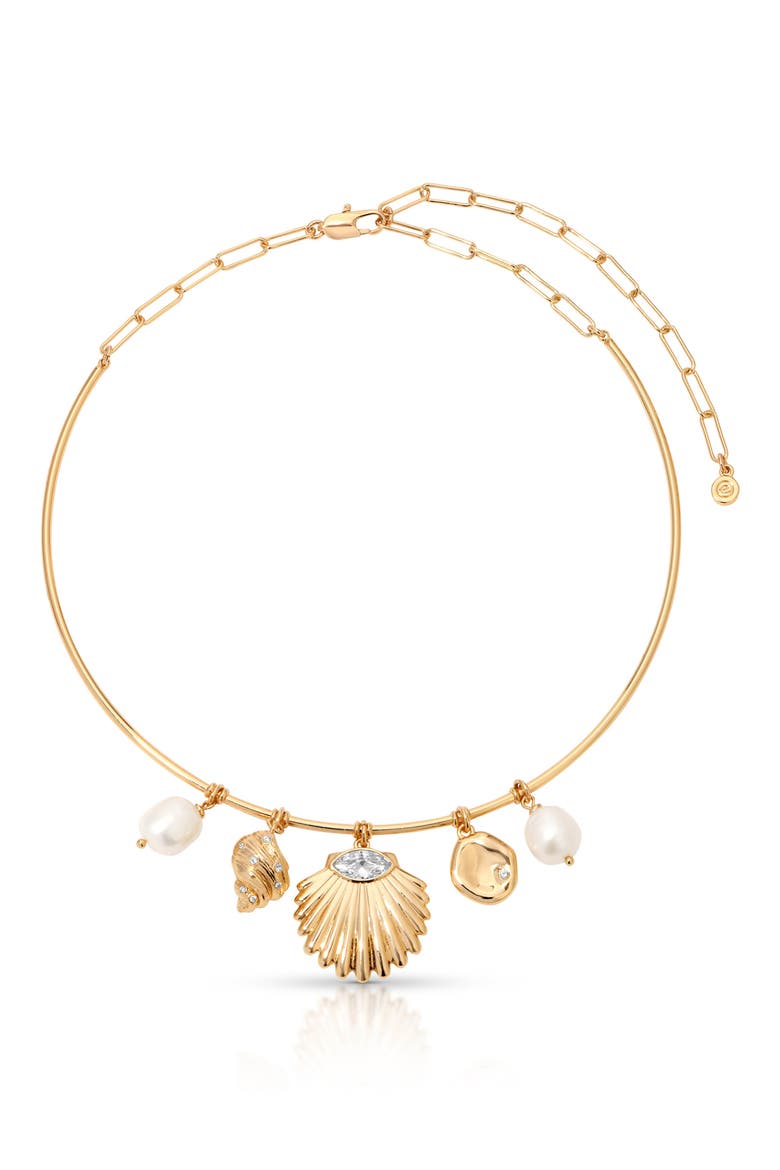 Endless Shores Charm Necklace, Main, color, GOLD
