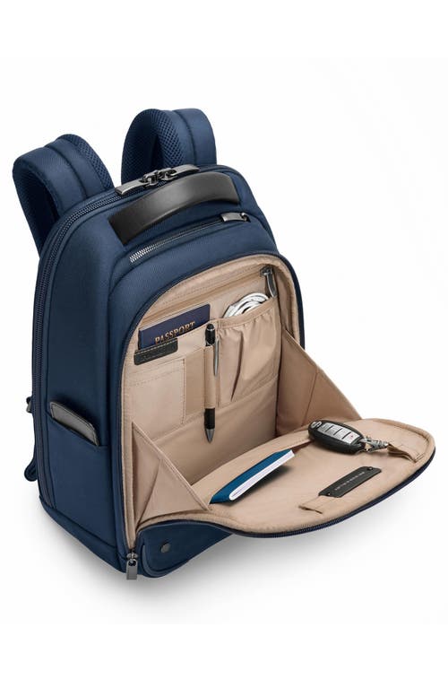 Briggs & Riley Work Slim Backpack In Navy