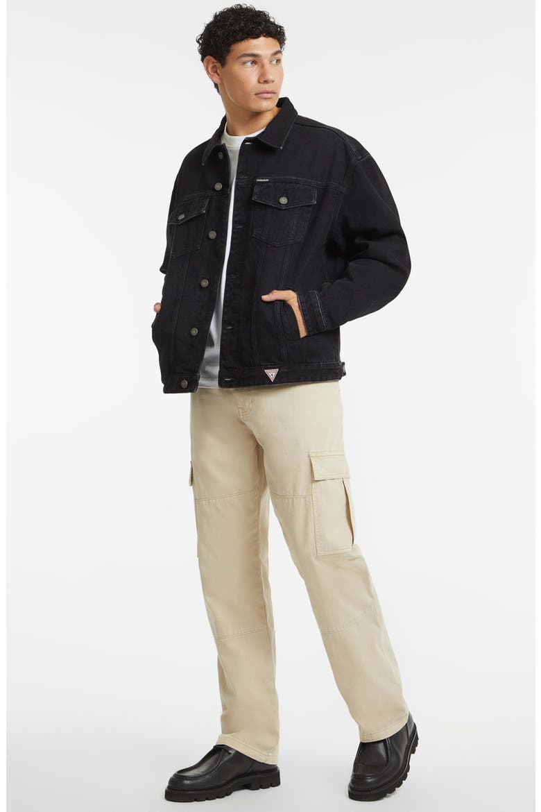 Oversize Denim Trucker Jacket, Alternate, color, GJBB