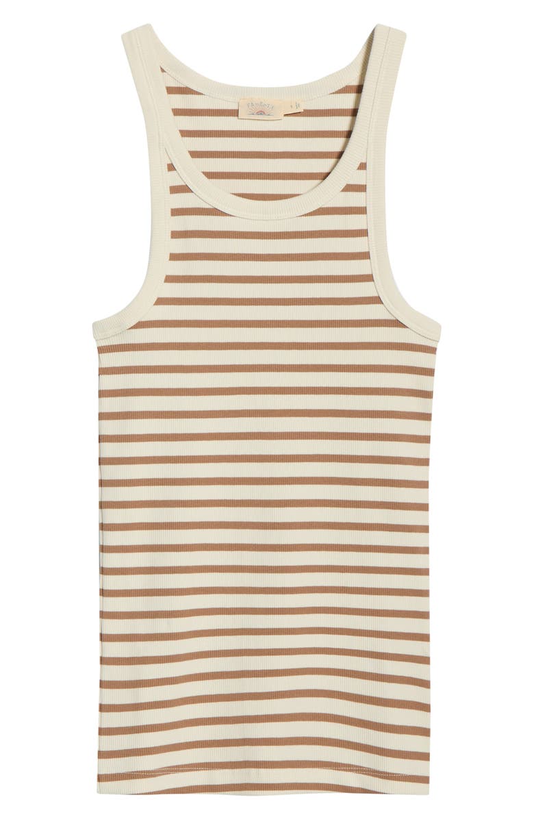 Faherty Surfside Stripe Stretch Organic Cotton Rib Tank, Main, color, 