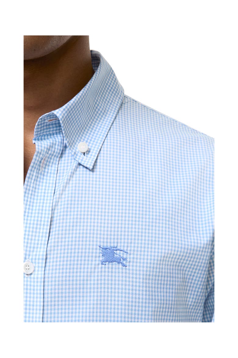 Classic Fit Gingham Cotton Shirt, Alternate, color, Cool cornflower blue