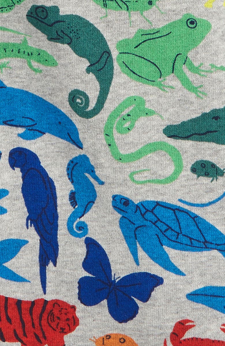 Mini Boden Kids' Animal Print Full Zip Hoodie, Alternate, color, 