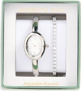 ARGENTO VIVO Oval Bangle Watch & Tennis Bracelet Set