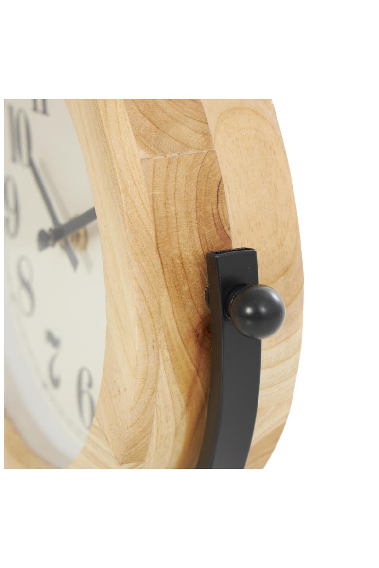 Modern Light Brown Wood Clock, Alternate, color, LIGHT BROWN