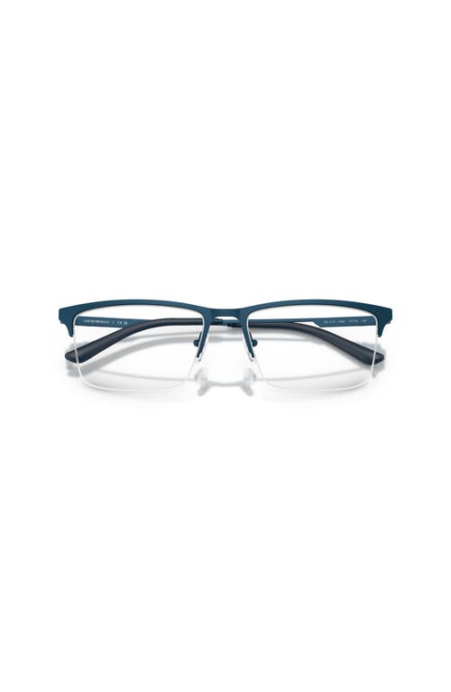 Emporio Armani 57mm Rectangle Optical Glasses In Blue