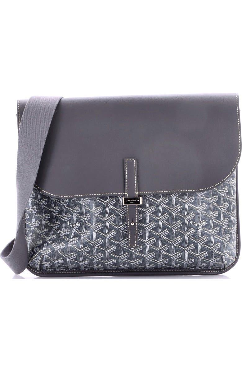 Pre-Owned Goyard Coursier Messenger Bag Coated Canvas and Leather, Main, color, Gray