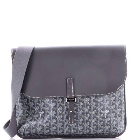 Coursier Messenger Bag Coated Canvas and Leather