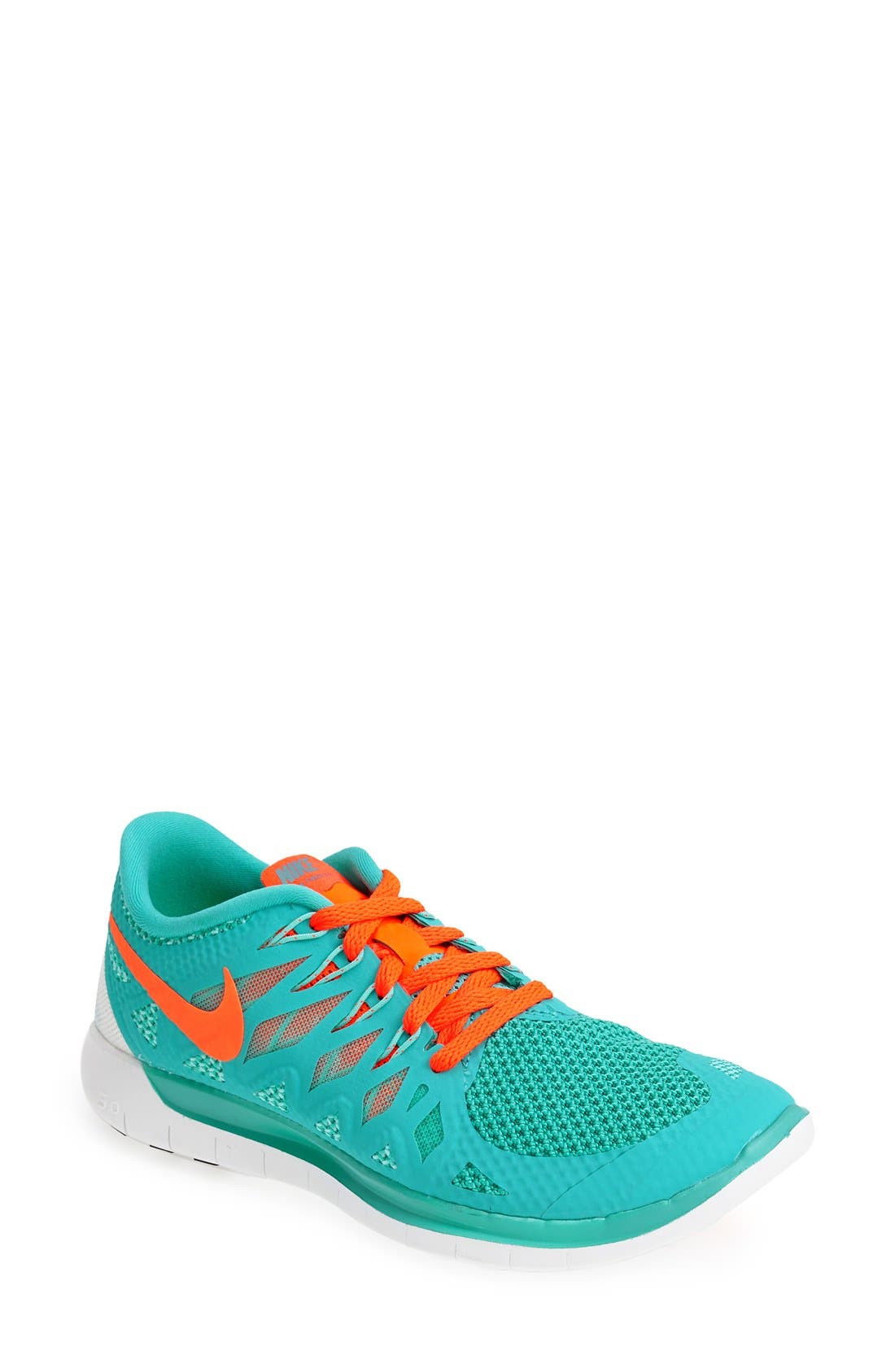 'Free 5.0 14' Running Shoe, Main, color, BLUE JADE/ PUNCH
