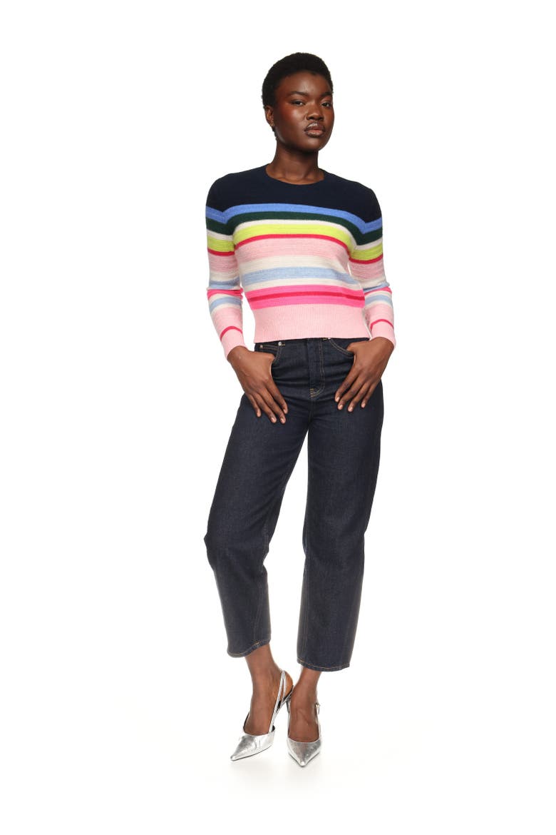 Maya Crewneck Sweater, Alternate, color, Navy