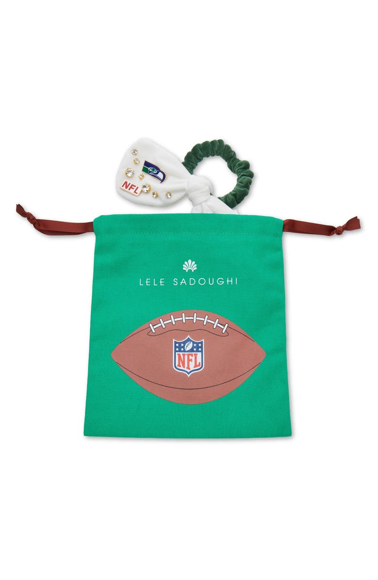 Lele Sadoughi Minnesota Vikings Bow Scrunchie, Alternate, color, Vikings Purple 500