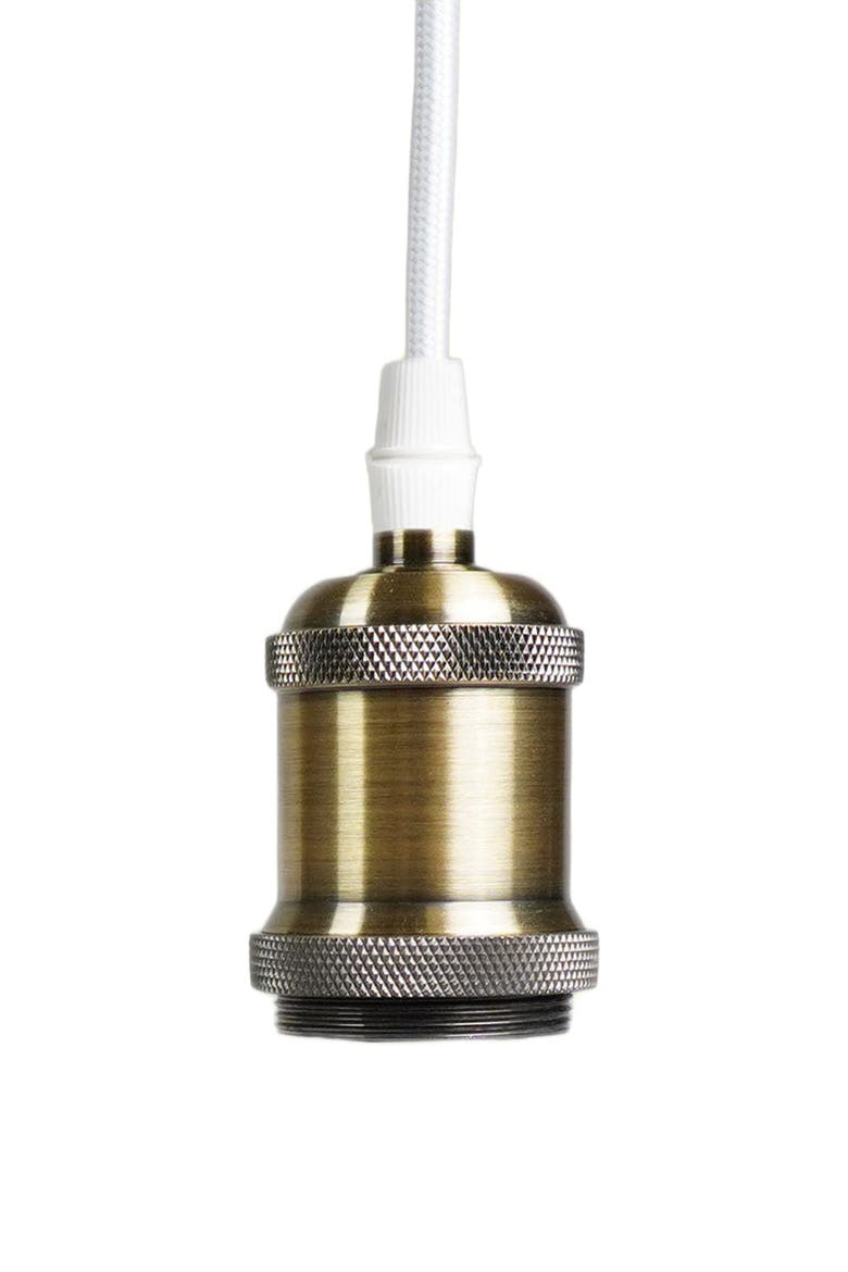 Modern Pendant Light and Socket, Alternate, color, Black/Bronze