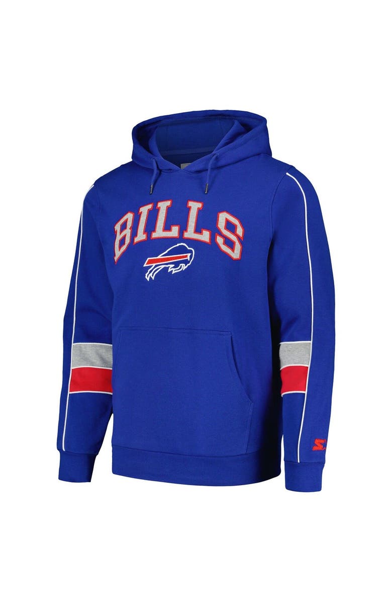 STARTER Men's Starter Royal Buffalo Bills Captain Pullover Hoodie, Alternate, color, 