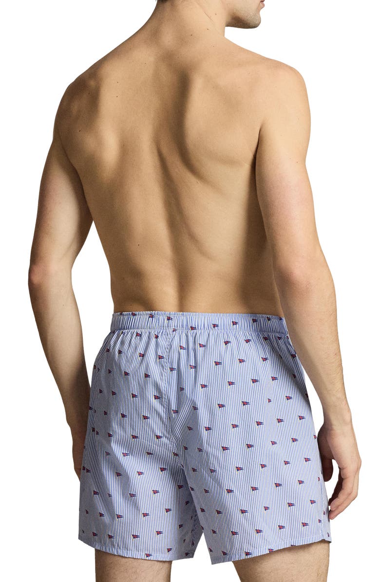 Polo Ralph Lauren Woven Cotton Boxers, Alternate, color, Pennant Flag Stripe