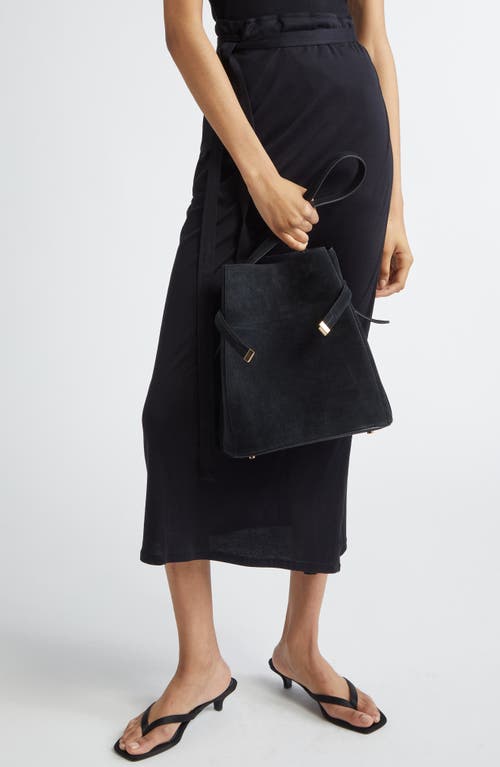 Totême Toteme Belted Suede Bucket Bag