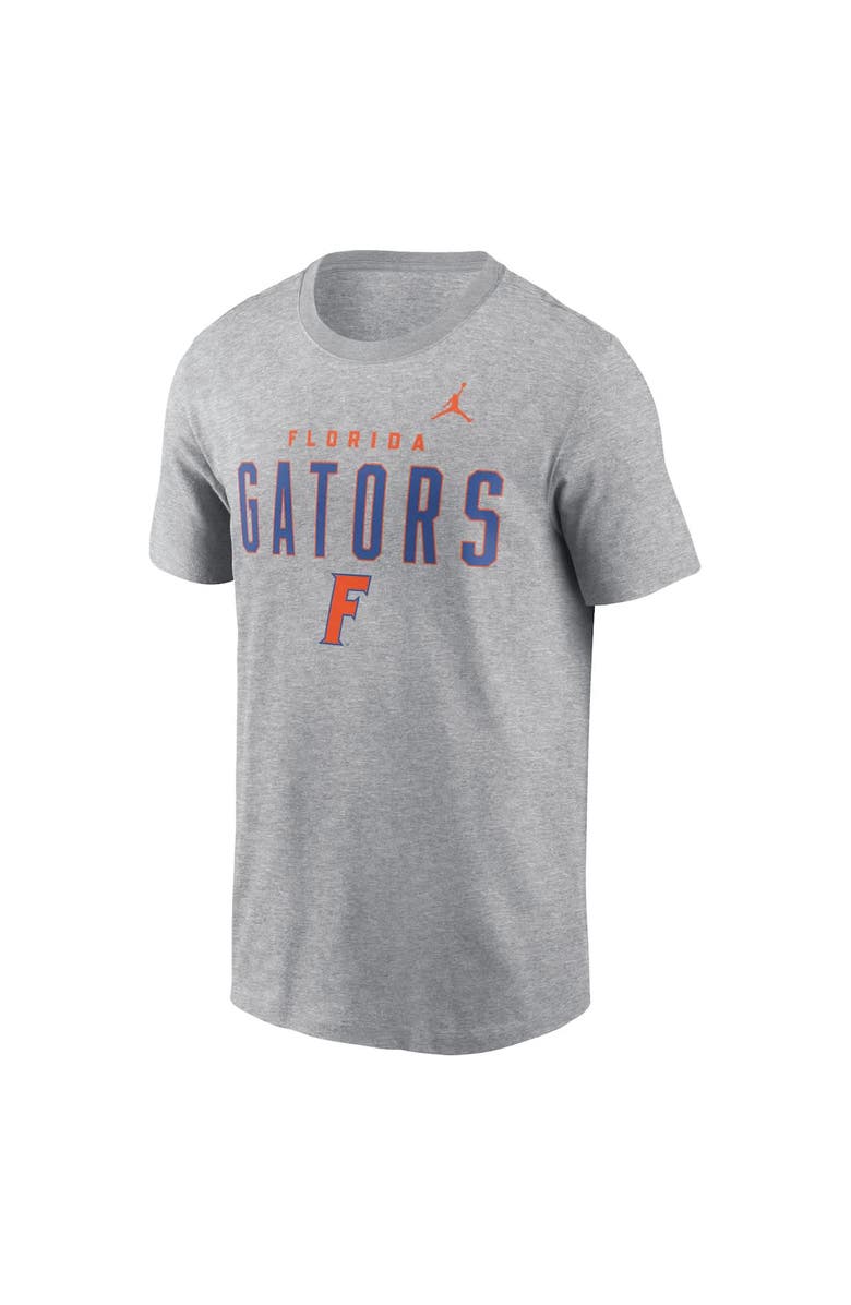 Jordan Brand Men's Jordan Brand Heather Gray Florida Gators Campus 2-Hit Primary Mascot T-Shirt, Alternate, color, Heather Gray