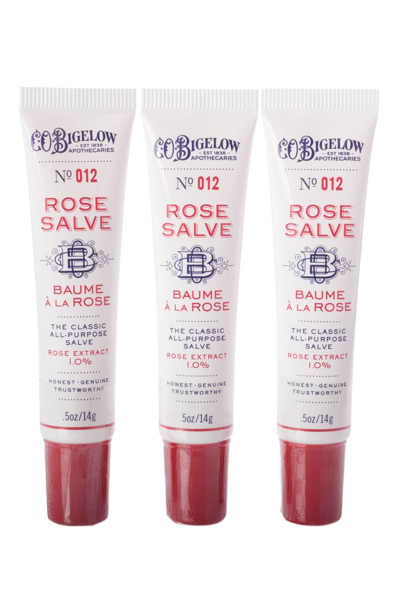 C.O. Bigelow No. 012 Rose Salve Tube Trio, Alternate, color, 