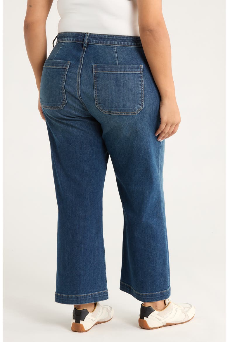 High Waist Ankle Wide Leg Utility Jeans, Alternate, color, REFLECTIVE
