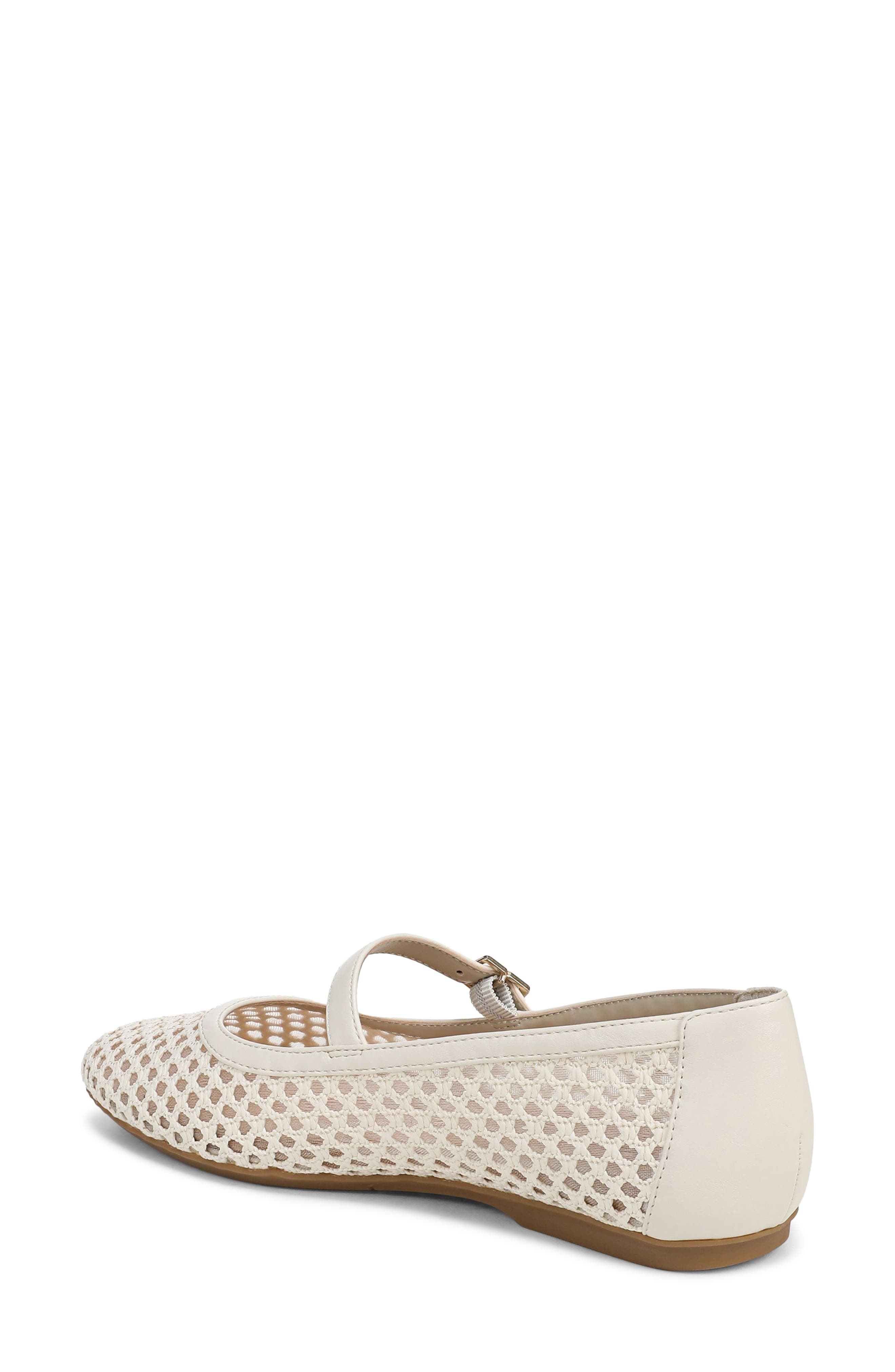 Wren Mesh Mary Jane Flat, Alternate, color, OFF WHITE