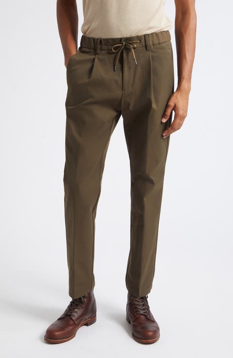 Pleated Melange Drawstring Pants
