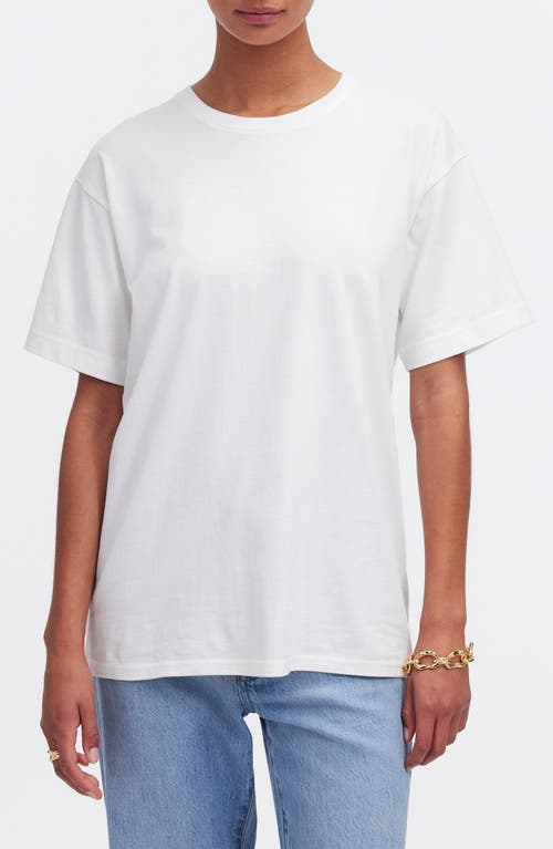 Shop Madewell Cotton Relaxed Oversize T-shirt In Eyelet White