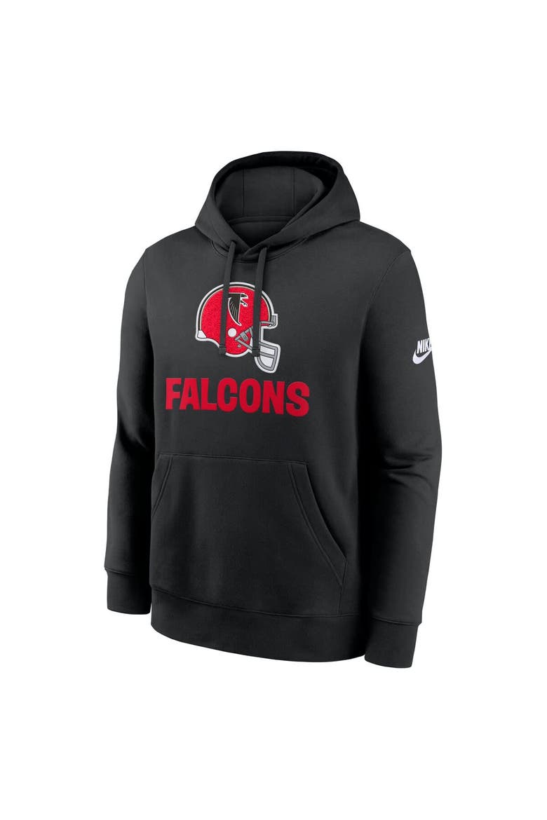 Men's Nike Black Atlanta Falcons Best Season Rewind Club Pullover Hoodie, Alternate, color, Black