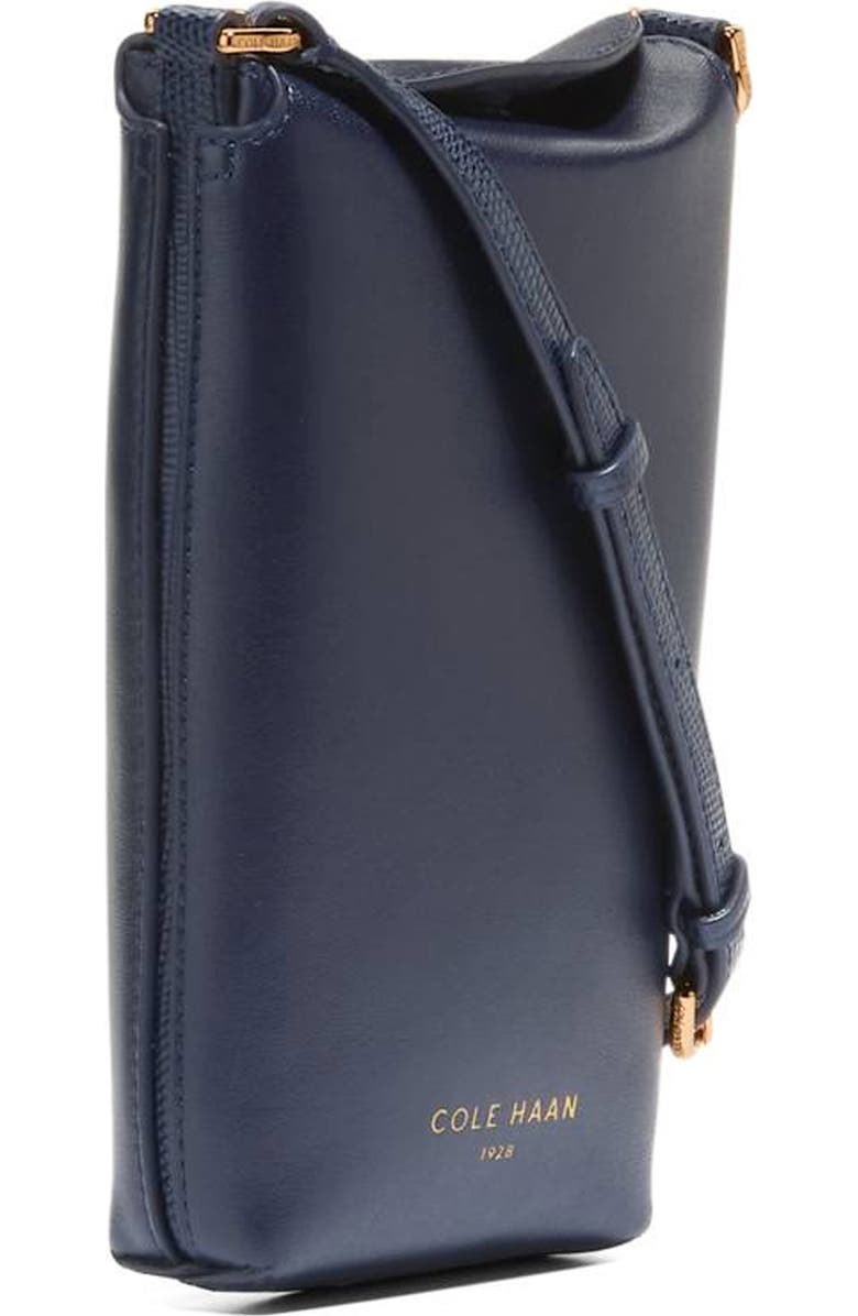 Cole Haan Clarisse Leather Phone Crossbody Bag, Alternate, color, Ch Midnight Moon Lizard
