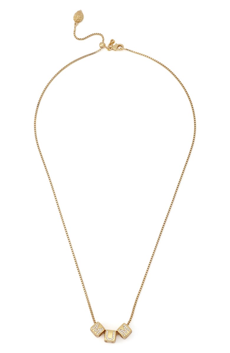 Kurt Geiger London Mum Cube Pendant Necklace, Alternate, color, Gold