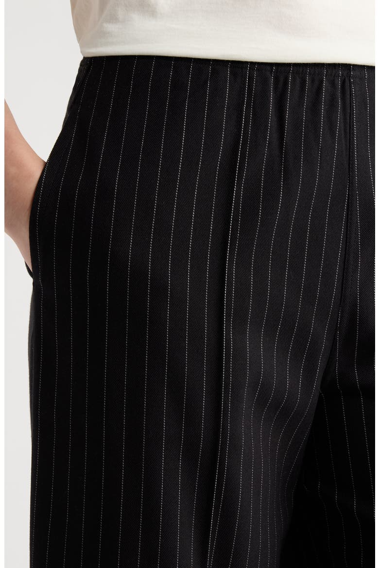 The Tracksuit Pintuck Pants, Alternate, color, BLACK/ CREAM PINSTRIPE